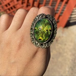 Peacock & Filigree Design Statement Cocktail Ring!